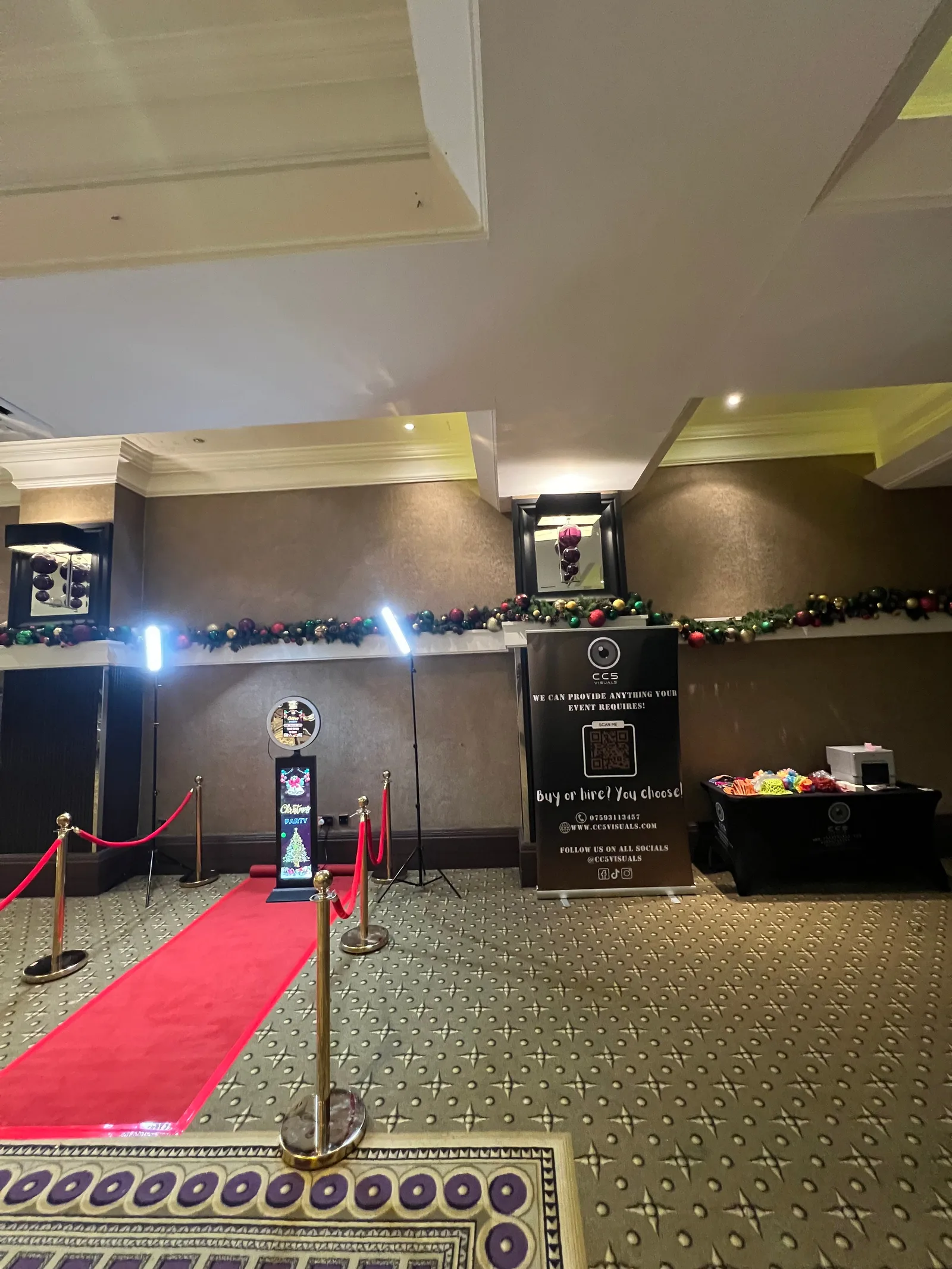 A red carpet entrance
